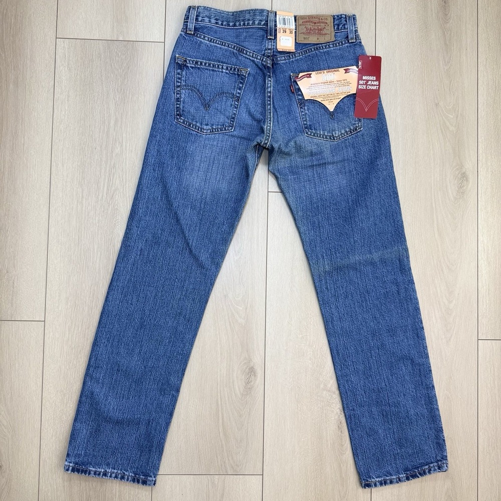 VTG/Y2K Levis 501 Jeans Womens Size 29x31 Blue Straight Leg Button Fly Pants NWT - Picture 5 of 7